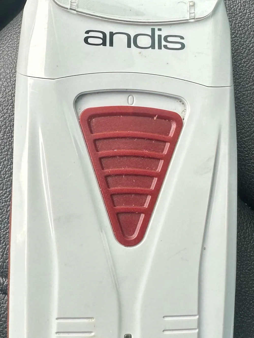 Andis White and Red Cordless Trimmer Body
